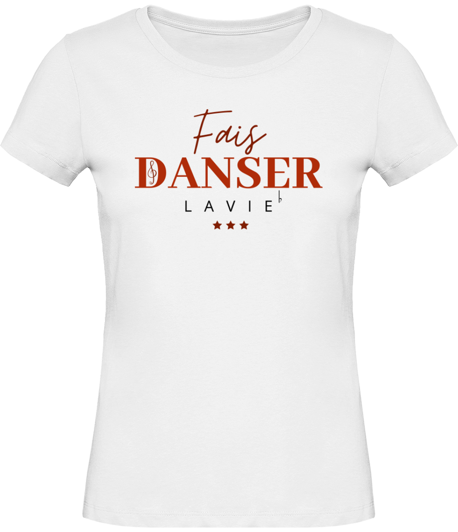 T-shirt Musique Fais dans la vie Clé de Sol bémol - Femme - T-shirt Musicienne et Fan de Musique Chanteuse - Cadeau anniversaire - Vêtements musicienne - Blanc