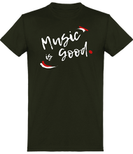 Charger l&#39;image dans la galerie, T-shirt Musique - Music is Good - Homme | Vêtements Musicien