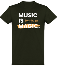 Charger l&#39;image dans la galerie, T-shirt Musique - Music is Beautiful and Magic - Homme | Vêtements Musicien