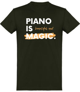 T-shirt Pianiste - Piano is Beautiful and Magic - Femme | Vêtements Musicien