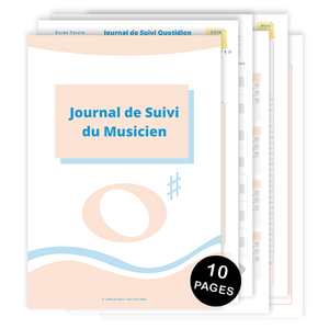 Musique - Journal de suivi du Musicien digital - Format PDF à imprimer