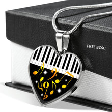 Charger l&#39;image dans la galerie, Collier Pendentif &quot;Piano Notes de musique&quot; - Gold