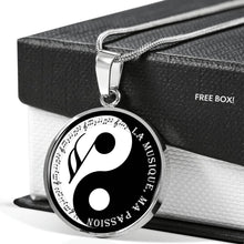 Charger l&#39;image dans la galerie, Collier Yin Yang Musique pour Musicien et Musicienne