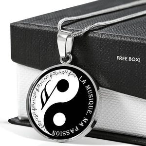 Collier Yin Yang Musique pour Musicien et Musicienne