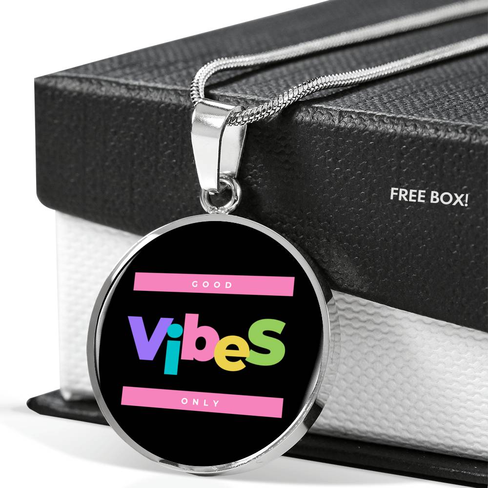 Collier Musique - Good vibes only - Bijoux musique - Couleur argent