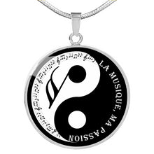 Charger l&#39;image dans la galerie, Collier Yin Yang Note de musique 