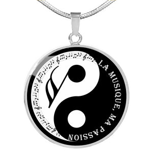 Collier Yin Yang Note de musique 