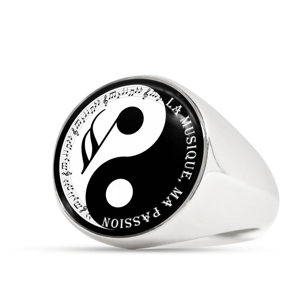 Bague Yin Yang pour Musicien et Musicienne