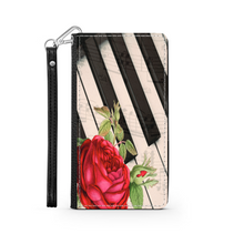 Charger l&#39;image dans la galerie, Pianiste - Étui Téléphone Portefeuille 2 en 1 - Piano Rose