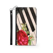 Charger l&#39;image dans la galerie, Pianiste - Étui Téléphone Portefeuille 2 en 1 - Piano Rose