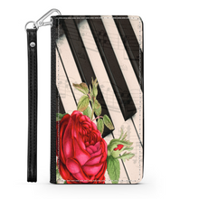 Charger l&#39;image dans la galerie, Pianiste - Étui Téléphone Portefeuille 2 en 1 - Piano Rose