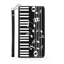 Charger l&#39;image dans la galerie, Pianiste - Étui Téléphone Portefeuille 2 en 1 - Piano Notes de musique