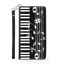 Charger l&#39;image dans la galerie, Pianiste - Étui Téléphone Portefeuille 2 en 1 - Piano Notes de musique