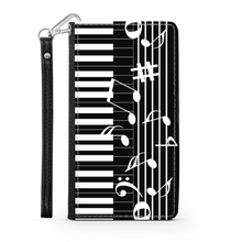 Charger l&#39;image dans la galerie, Pianiste - Étui Téléphone Portefeuille 2 en 1 - Piano Notes de musique