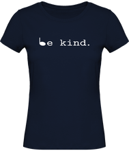 Charger l&#39;image dans la galerie, T-shirt Musique Be Kind Note de musique Noire  - Femme - T-shirt Musicienne et Fan de Musique - Cadeau anniversaire - Vêtements musicienne - Bleu